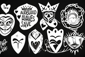 Absurdity is king but love saves us from it. tattoo idea