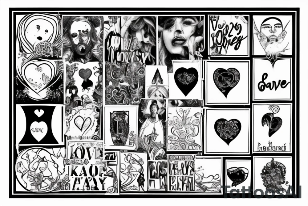 Absurdity is king but love saves us from it. tattoo idea