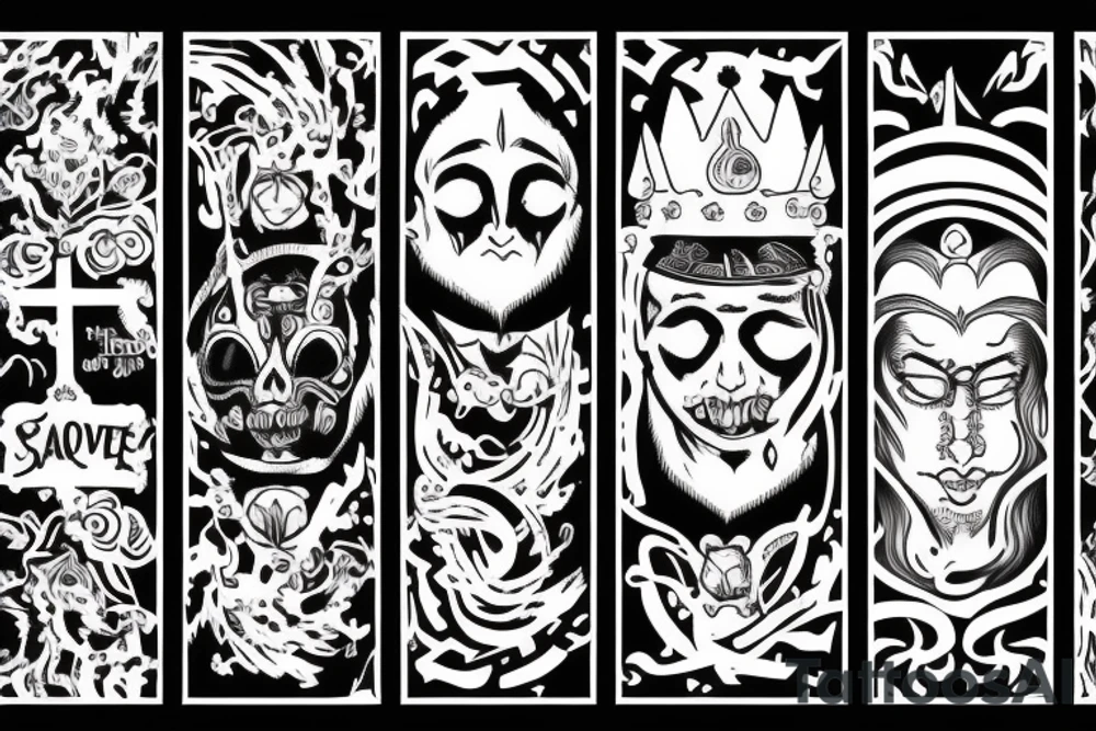 Absurdity is king but love saves us from it. tattoo idea