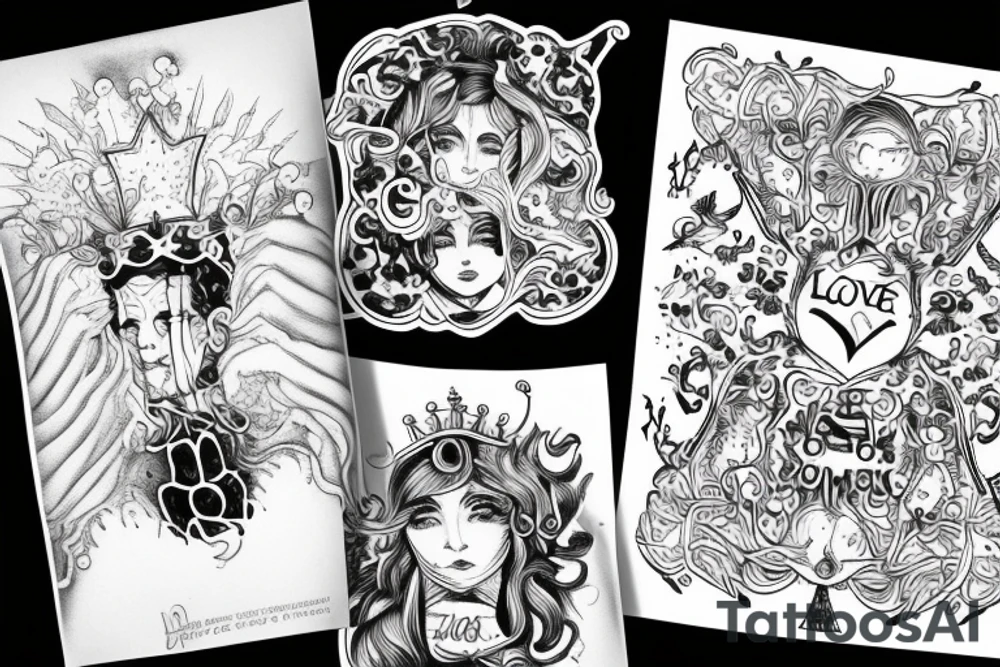 Absurdity is king but love saves us from it. tattoo idea