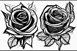 A rose stem shot at a king like an arrow. tattoo idea