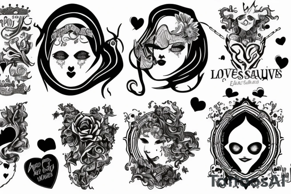 Absurdity is king, but love saves us from it. tattoo idea