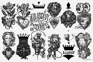 Absurdity is king, but love saves us from it. tattoo idea