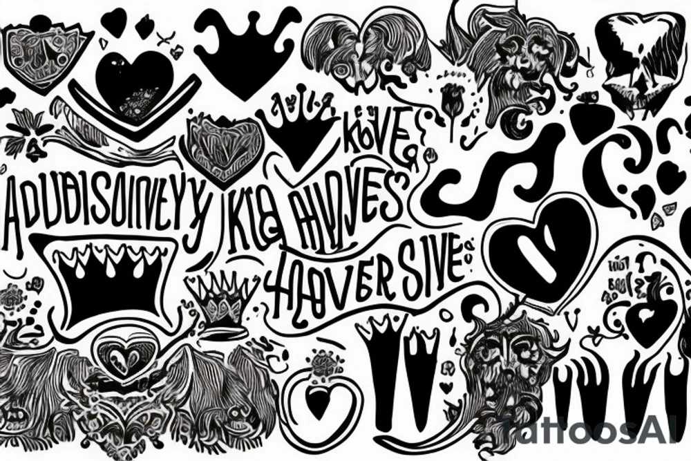 Absurdity is king, but love saves us from it. tattoo idea