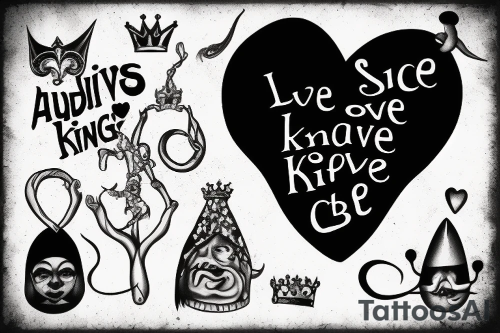 Absurdity is king, but love saves us from it. tattoo idea