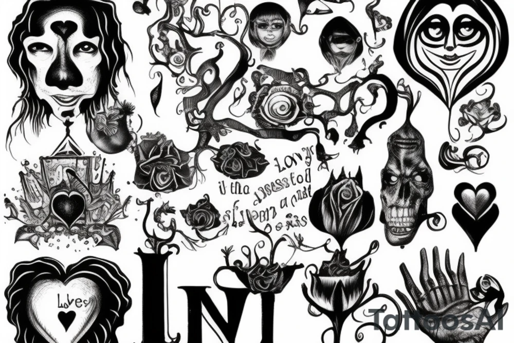 Absurdity is king, but love saves us from it. tattoo idea