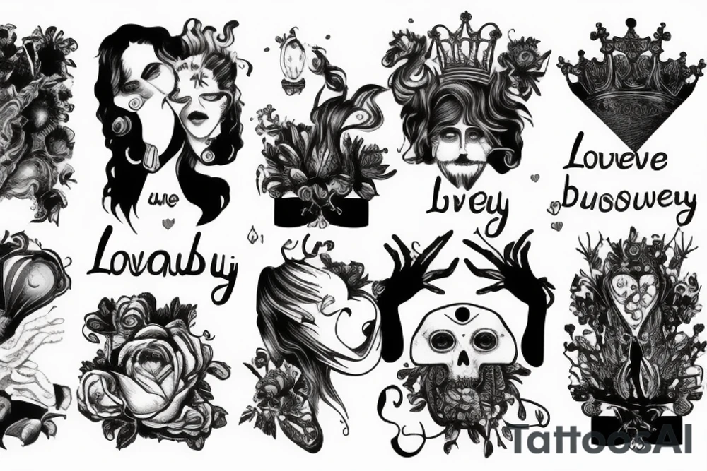 Absurdity is king, but love saves us from it. tattoo idea