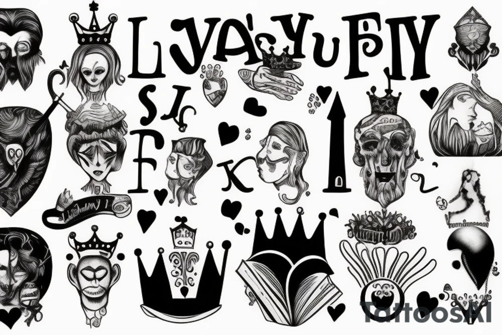 Absurdity is king, but love saves us from it. tattoo idea