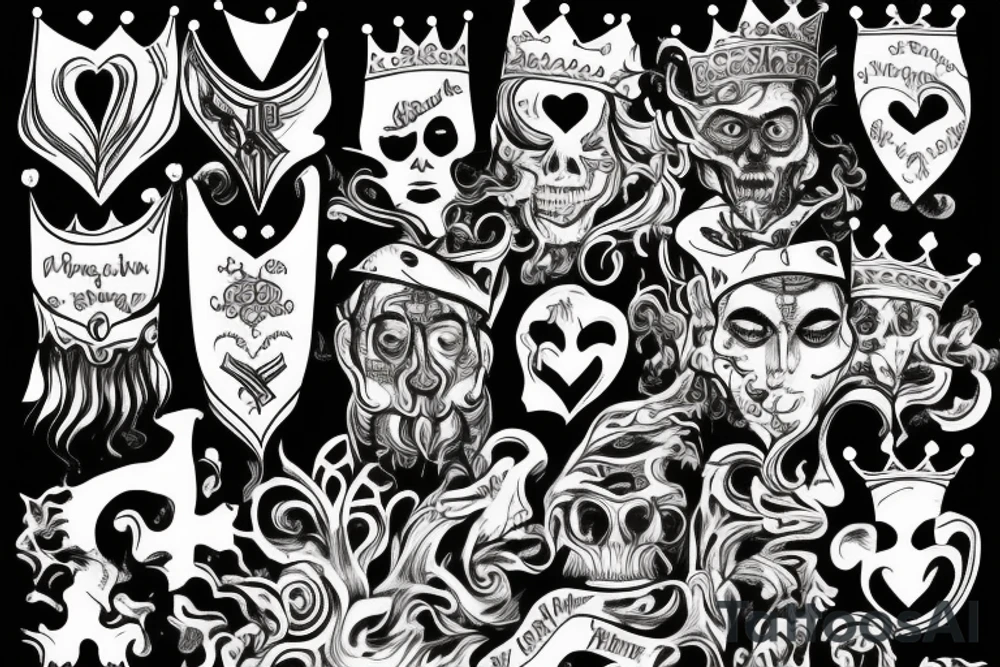 A king overthrown by love. tattoo idea