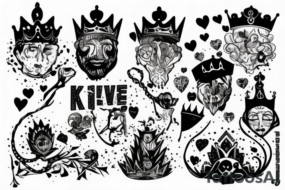 A king overthrown by love. tattoo idea