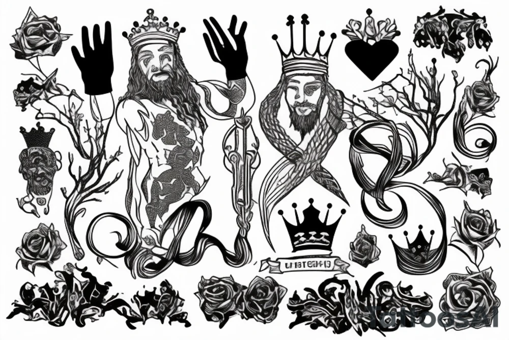 A king overthrown by love. tattoo idea