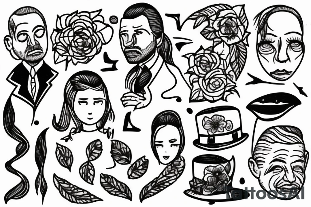 Existentialist dad with daughter tattoo idea