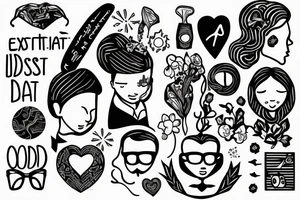 Existentialist dad with daughter tattoo idea
