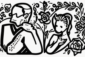 Existentialist dad with daughter tattoo idea