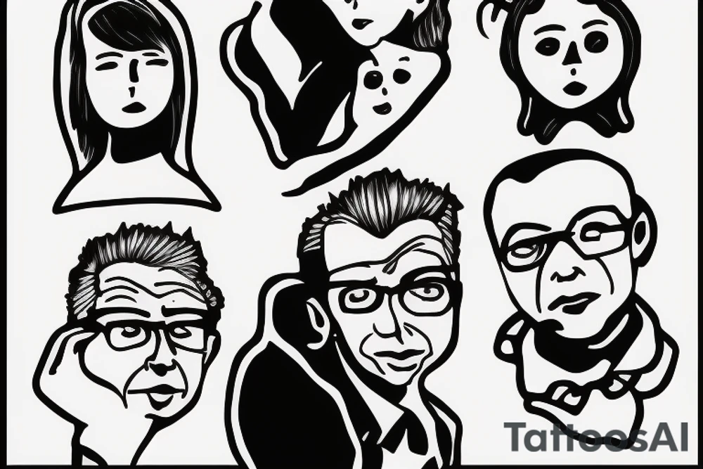 Existentialist dad with daughter tattoo idea