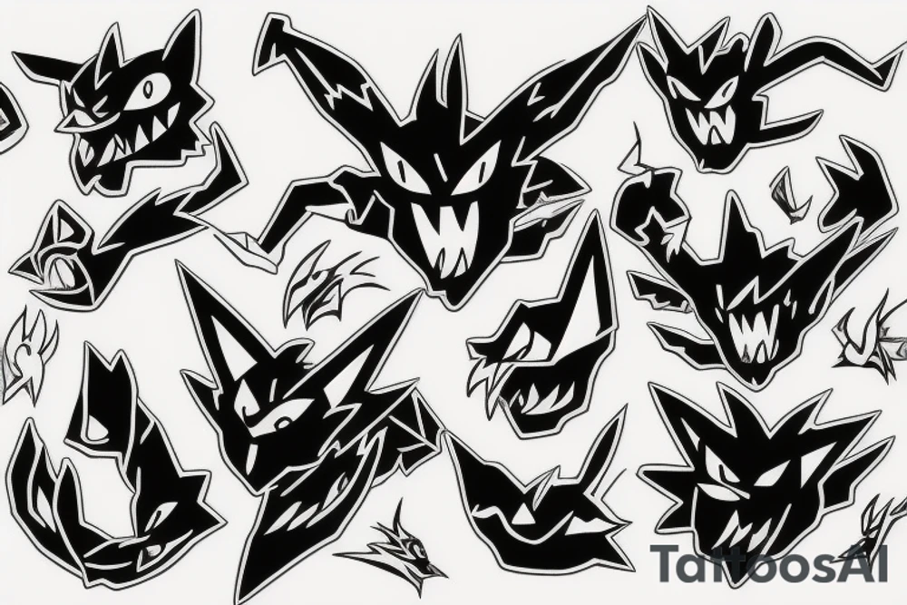 haunter pokemon, scary tattoo idea