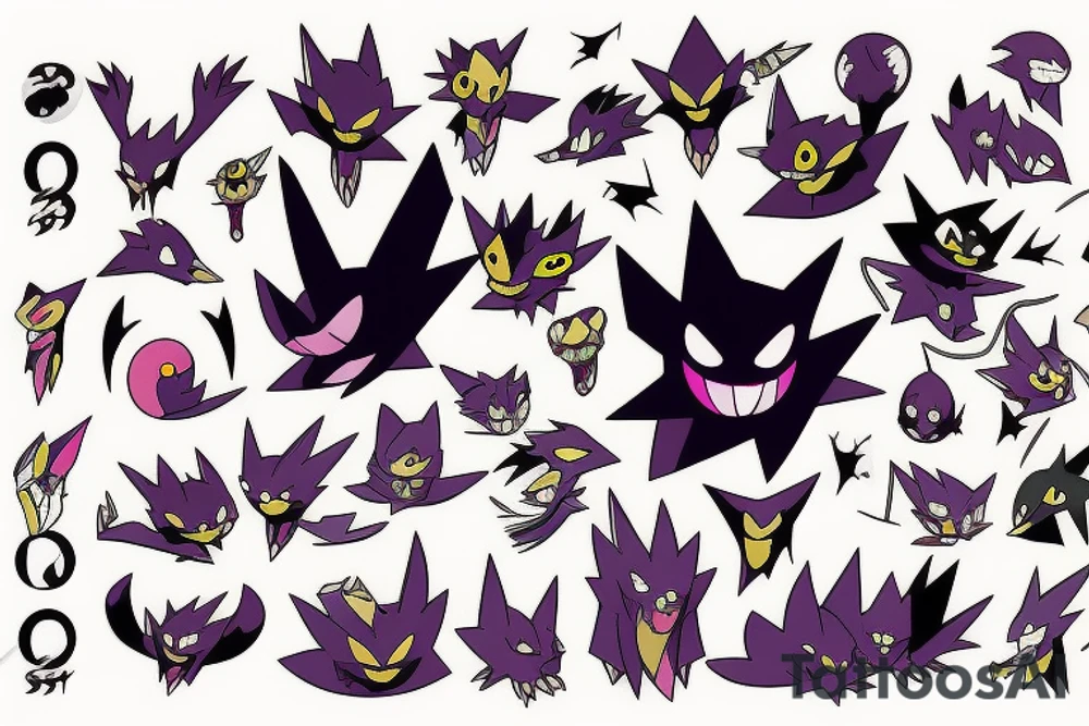 haunter pokemon, scary tattoo idea