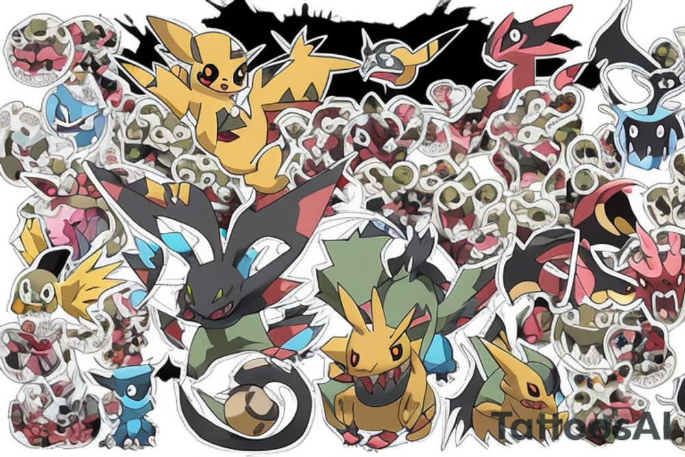 scary pokemon tattoo idea