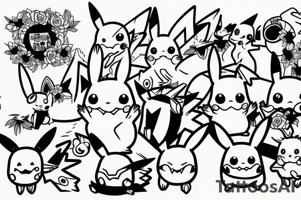 dead Pikachu tattoo idea
