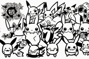 dead Pikachu tattoo idea