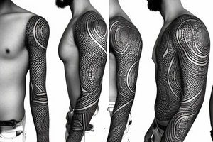 Half sleeve African tattoo idea