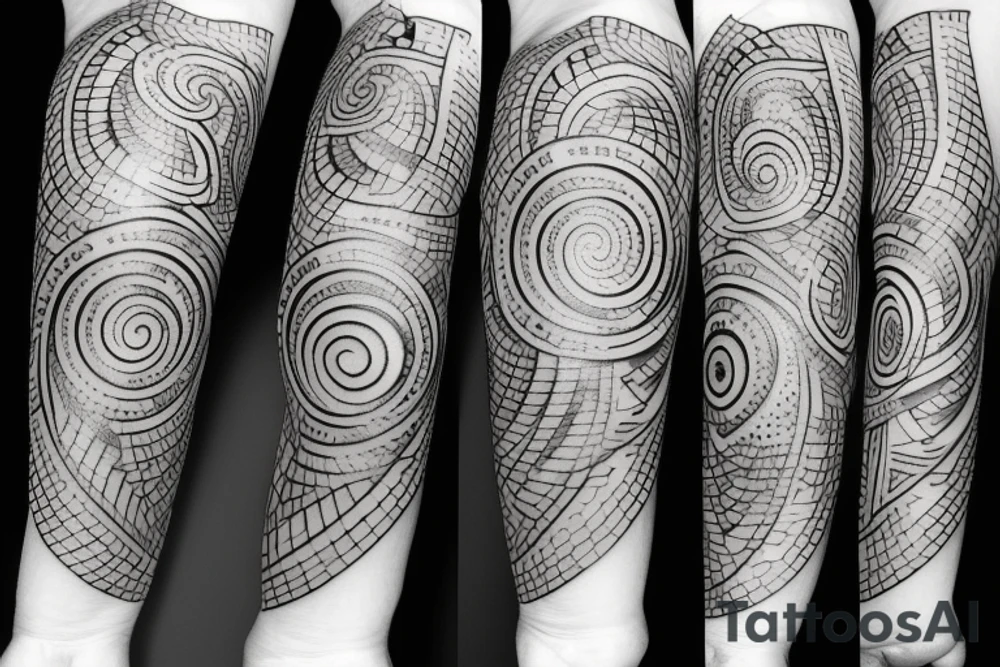 1.6180339, Fibonacci sequence spiral tattoo idea