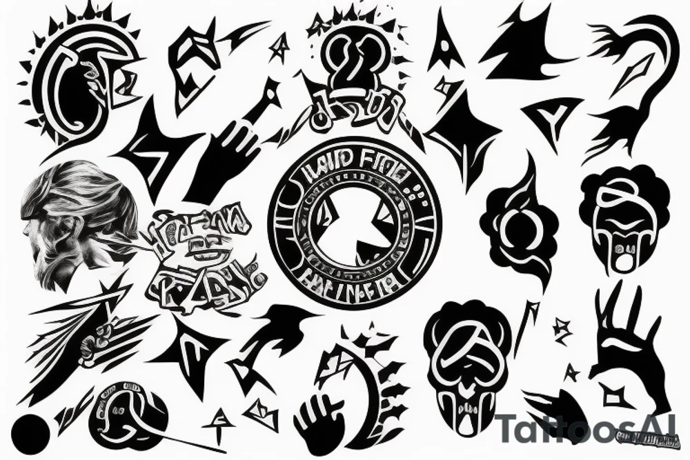 forearm black power tattoo idea
