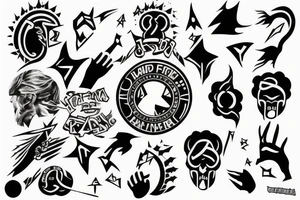 forearm black power tattoo idea