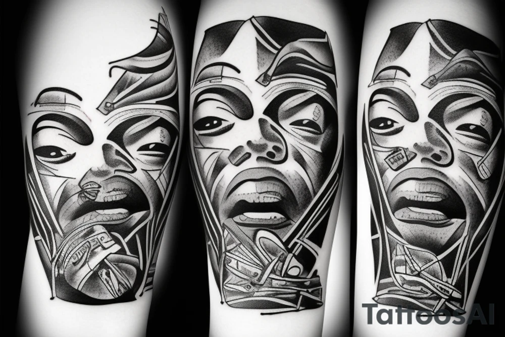 forearm black power tattoo idea