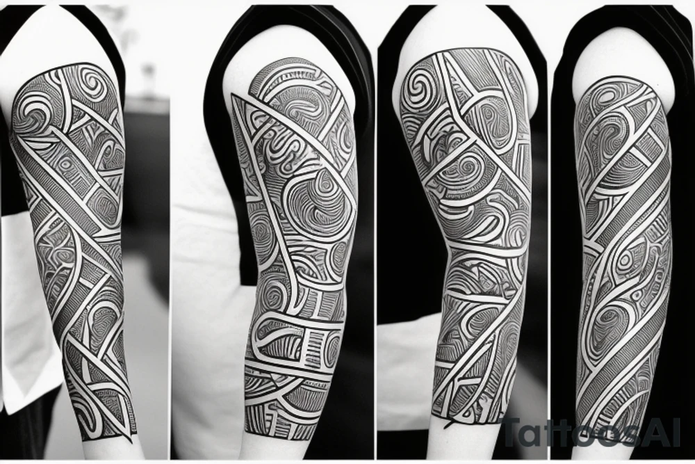 forearm black power tattoo idea