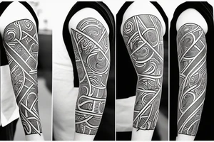 forearm black power tattoo idea