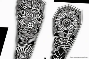 forearm black power tattoo idea