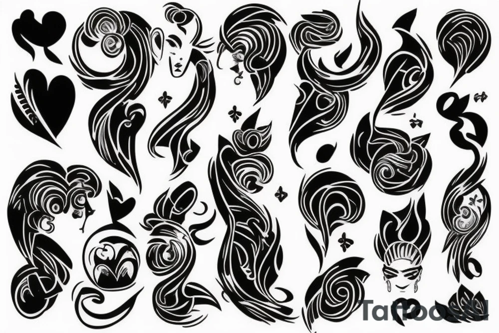 Black pride half sleeve tattoo idea