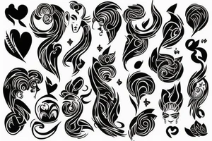 Black pride half sleeve tattoo idea