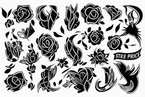 Black pride half sleeve tattoo idea