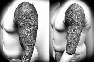 Black pride half sleeve tattoo idea