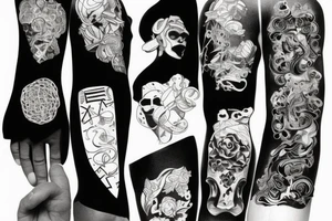 Black pride forearm sleeve tattoo idea