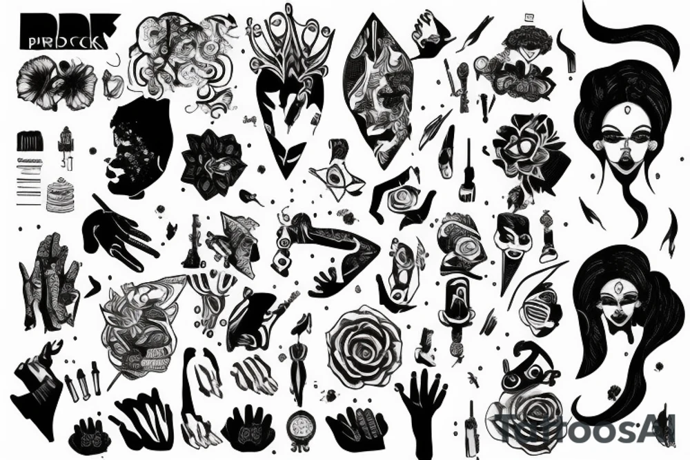 Black pride forearm sleeve tattoo idea