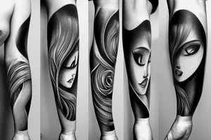 Black pride forearm sleeve tattoo idea