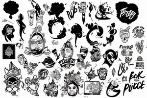 Black pride forearm tattoo idea
