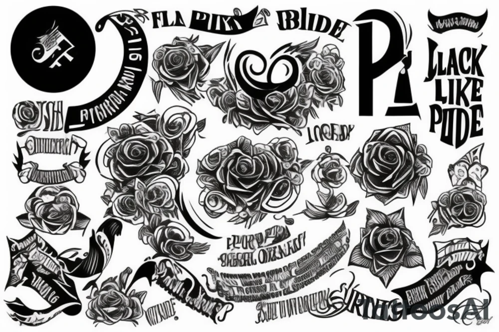 Black pride forearm tattoo idea