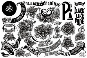 Black pride forearm tattoo idea