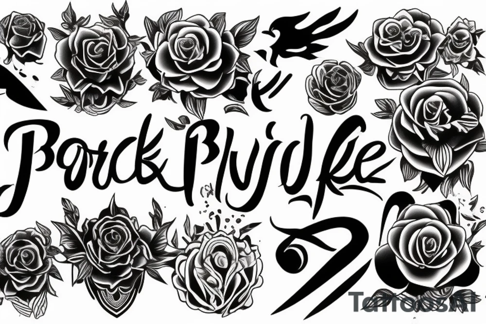 Black pride forearm tattoo idea