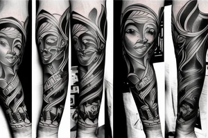 Black pride forearm tattoo idea