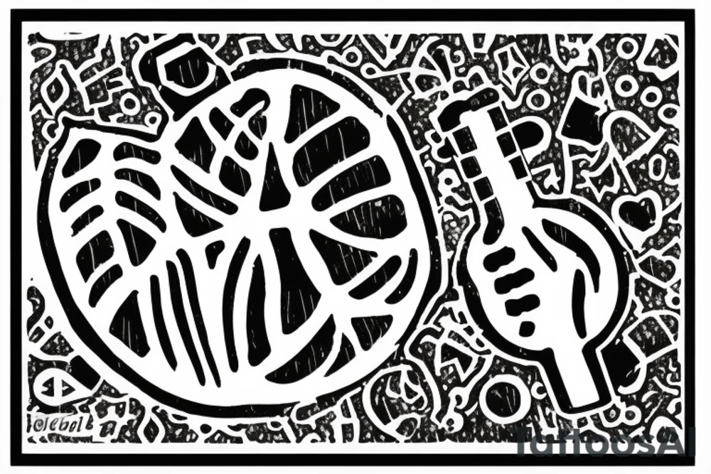 Snowy Footprint with a key lock in the center tattoo idea