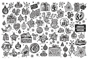 Christmas Gift box tattoo idea