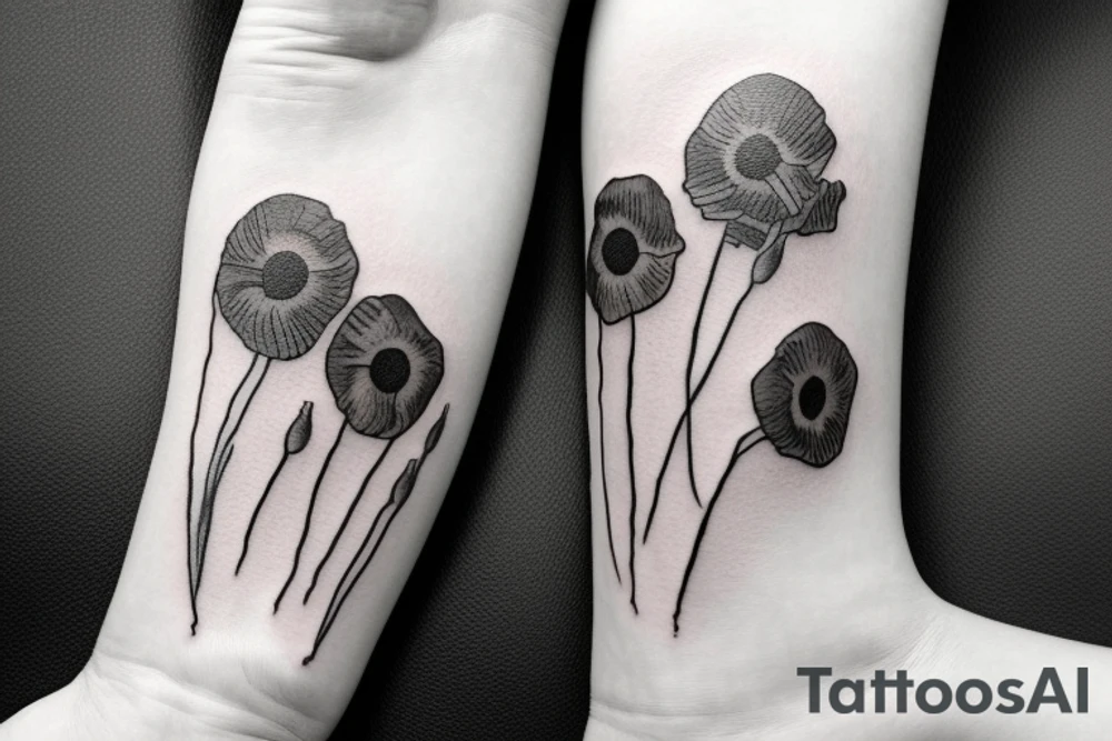 Forearm tattoo van gogh field of poppies. tattoo idea