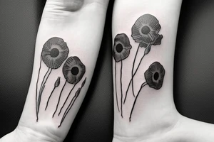 Forearm tattoo van gogh field of poppies. tattoo idea