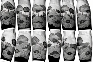Forearm tattoo van gogh field of poppies. tattoo idea