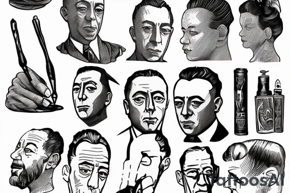 Albert Camus writing for the newspaper. tattoo idea